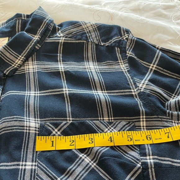 Faded Glory Womens XXL Blue/White Long Sleeve Plaid Shirt - Picture 15 of 15